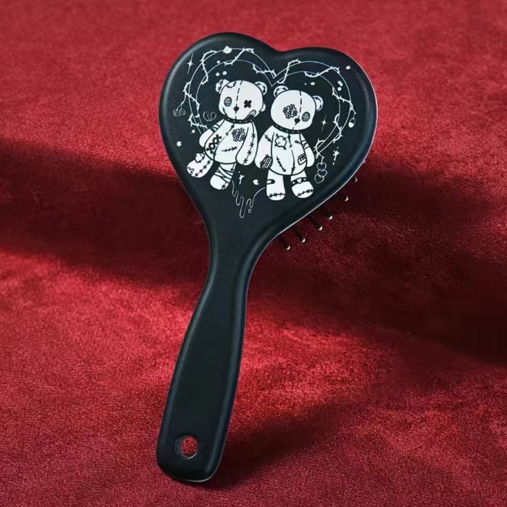NWT Goth Bears Mini Travel Hair Brush